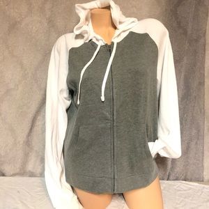 New pink Victoria Secret hooded full zip sweater medium